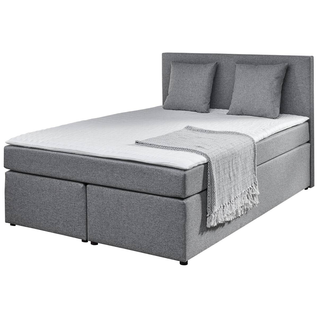 Boxspringbett Sevilla grau Liegefläche B/L: ca. 140x200 cm