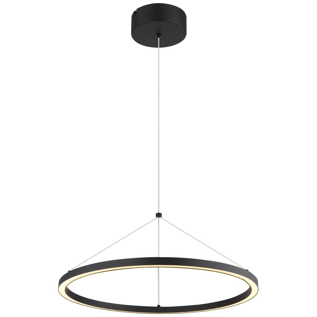 GLOBO LED-Pendelleuchte GRENVIX 67188H mattschwarz Opal Metall Kunststoff H/D: ca. 120x50 cm 1 Brennstellen
