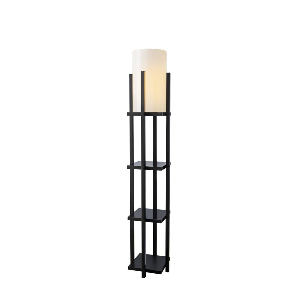 Opviq Stehlampe schwarz Metall B/H/T/L/D: ca. 25x130x25x25x25 cm E27 1 Brennstellen