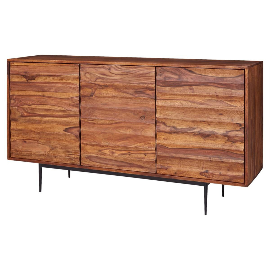 Sideboard natur beschichtet schwarz lackiert B/H/T: ca. 150x81x41 cm