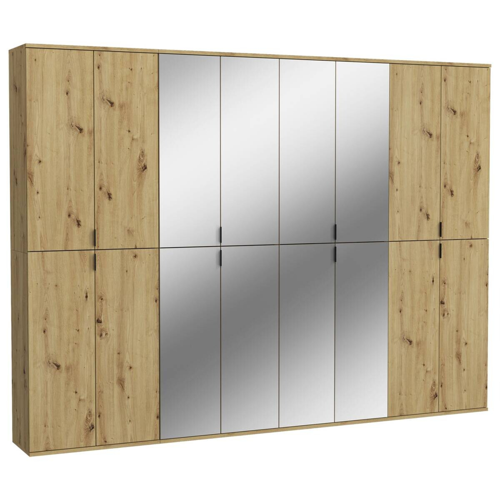 Garderobe PROJEKT Eiche Artisan Nachbildung Spiegel B/H/T: ca. 244x193x34 cm