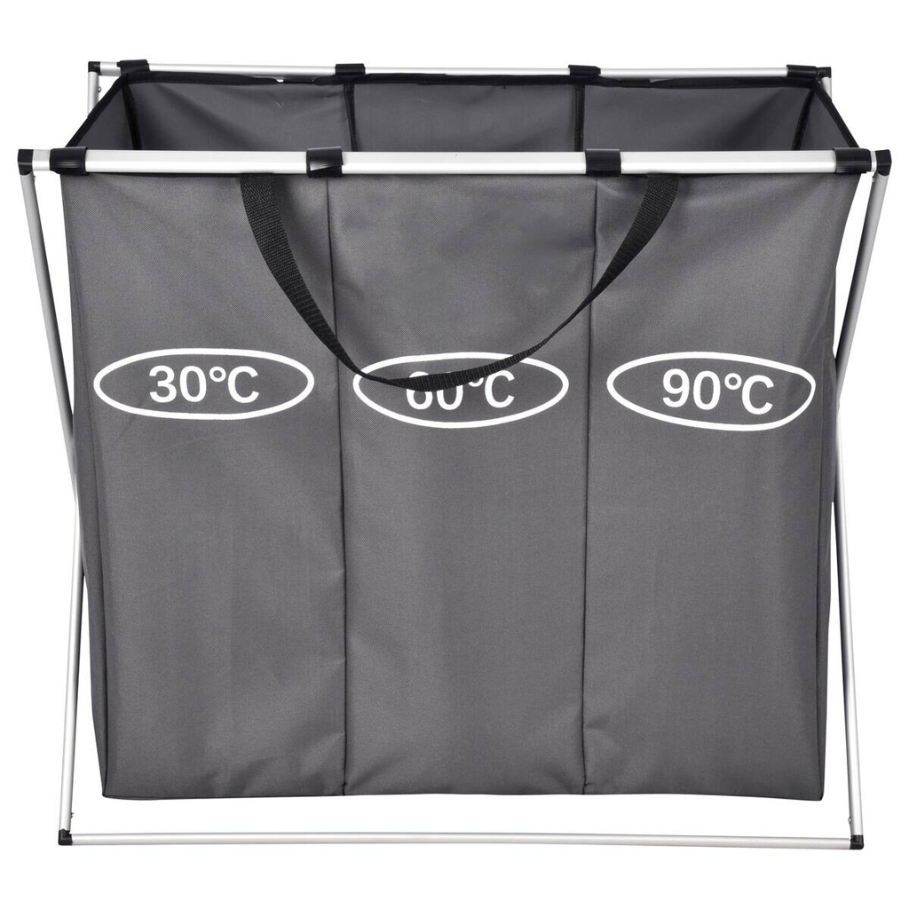 POCOline Wäschesammler grau Polyester B/H/L: ca. 38x36x57 cm