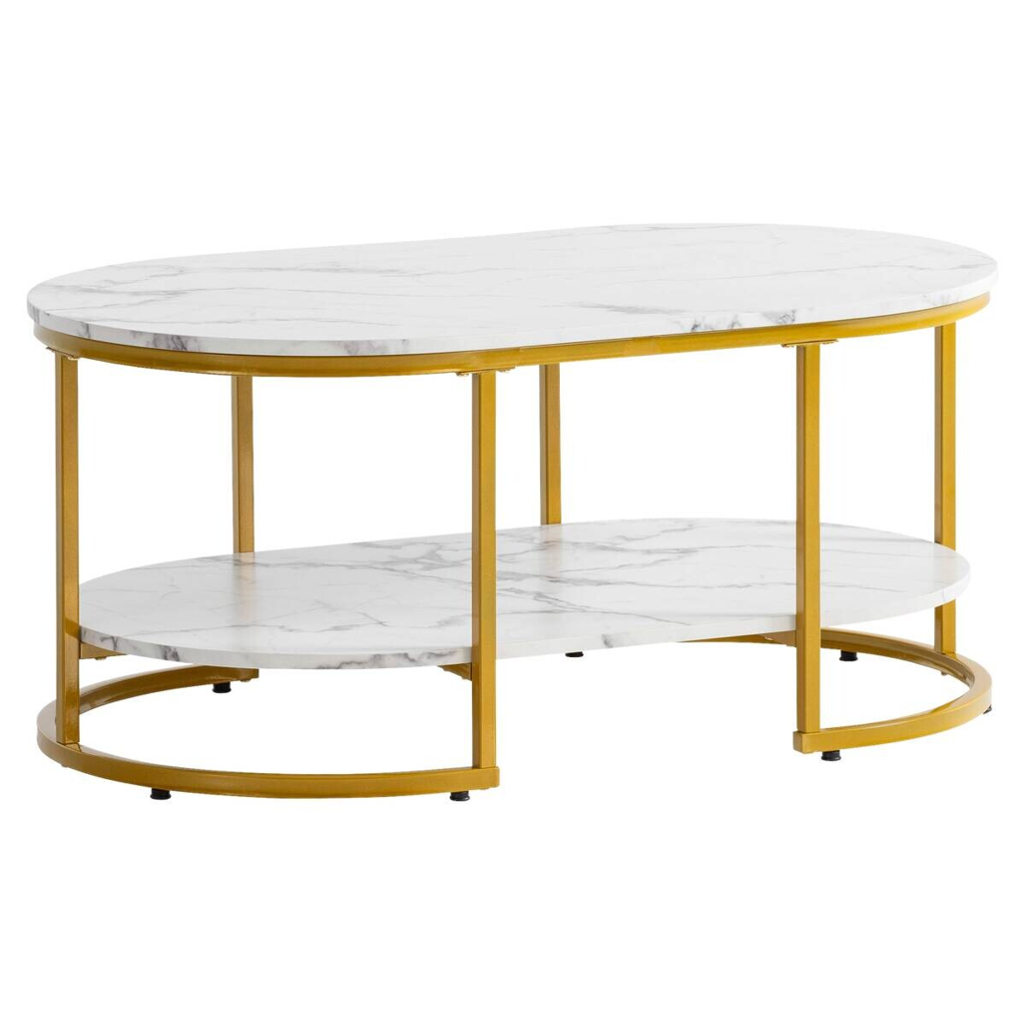 Couchtisch weiß Marmor Optik B/H/T: ca. 100x45x60 cm