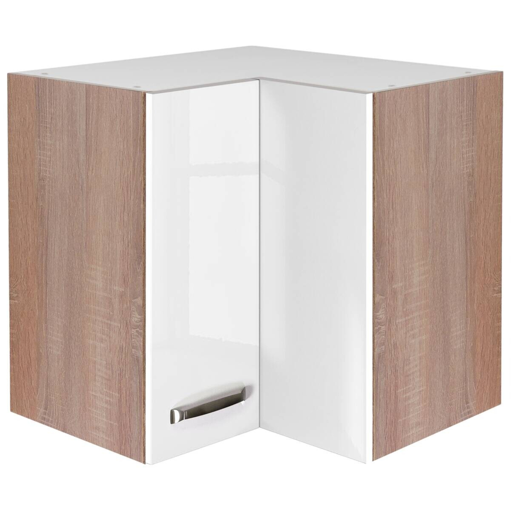 Eckhängeschrank Valero weiß Hochglanz B/H/T: ca. 60x54,8x32 cm