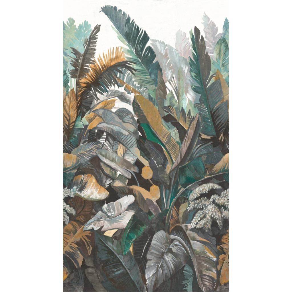 Livingwalls Fototapete Dschungel braun grau grün B/L: ca. 280x159 cm
