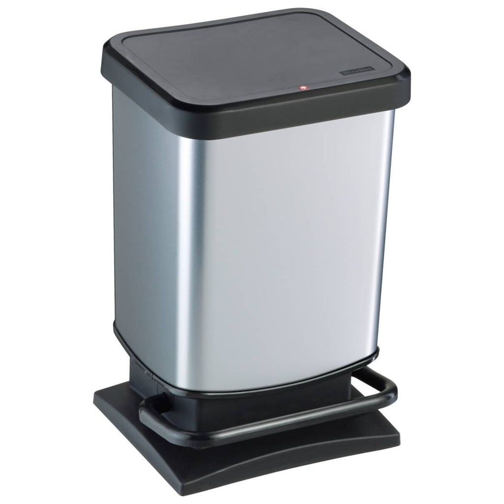 Rotho Treteimer silber B/H/L: ca. 26,6x45,7x29,3 cm