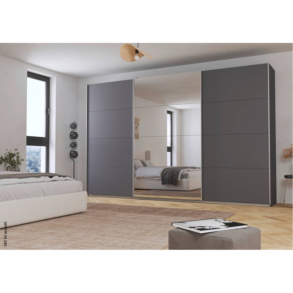 Kleiderschrank Kulmbach grau B/H/T: ca. 360x229x62 cm