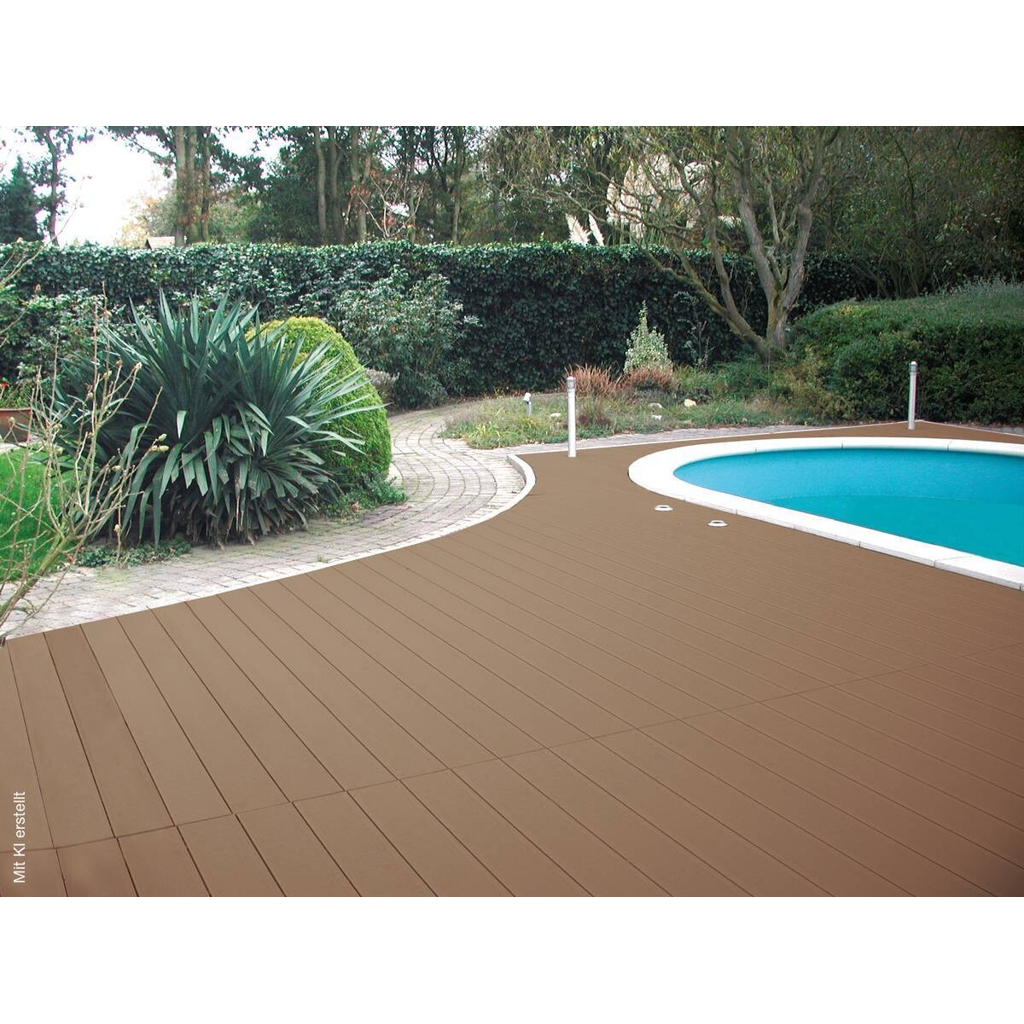 Kovalex WPC-Terrassendielen Komplettset braun B/L: ca. 300x400 cm