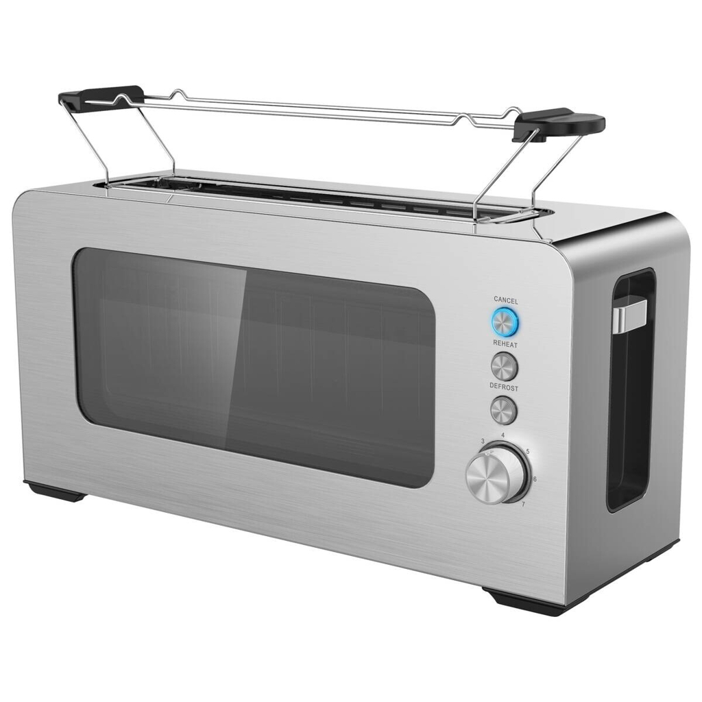 POCOline Toastautomat silber Edelstahl Kunststoff B/H/L: ca. 14,5x19,2x38,5 cm