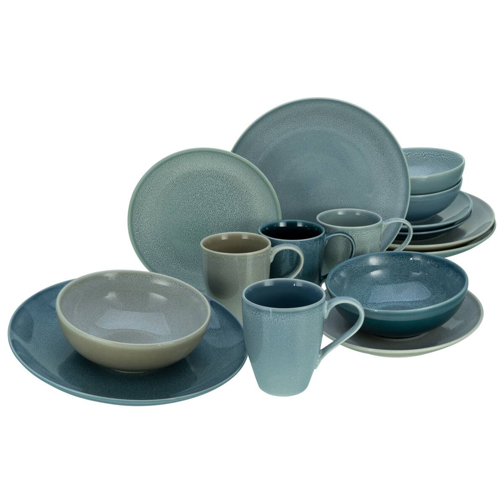 CreaTable Kombiservice Reactive AQUA blau Keramik