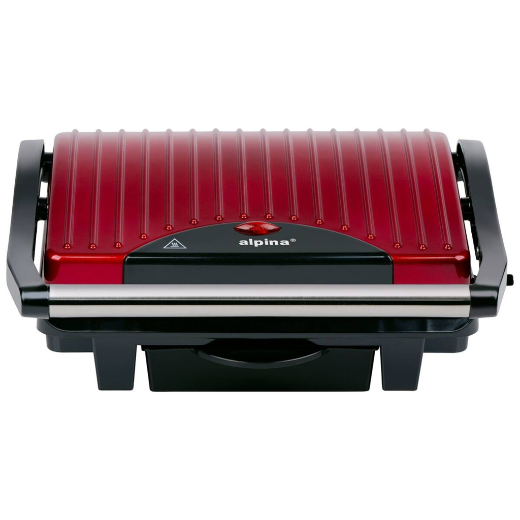 Kontaktgrill rot B/H/L: ca. 11,5x29,5x32,5 cm