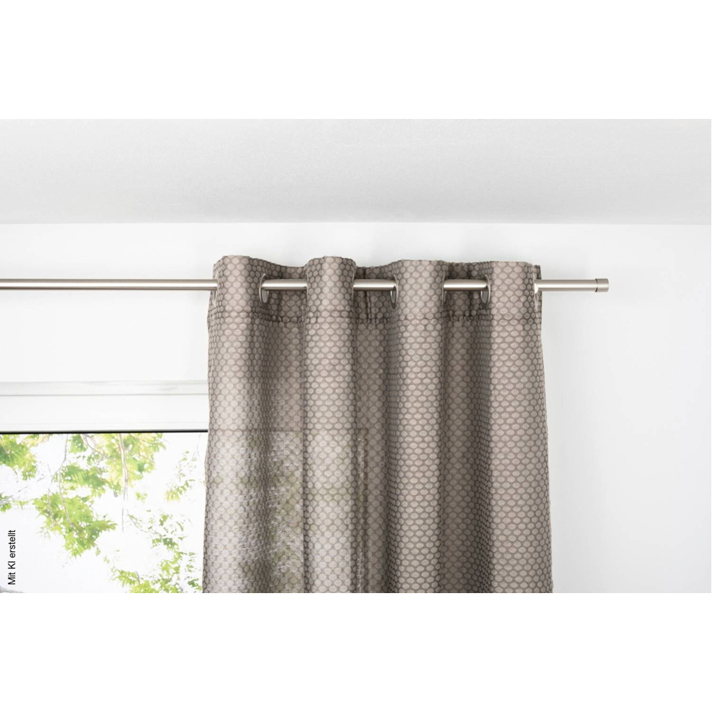 Ösenvorhang 2er Pack Dot taupe B/L: ca. 135x245 cm