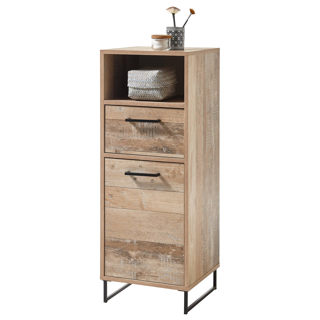 Badkommode Roof Old Wood Nachbildung B/H/T: ca. 38x102x37 cm