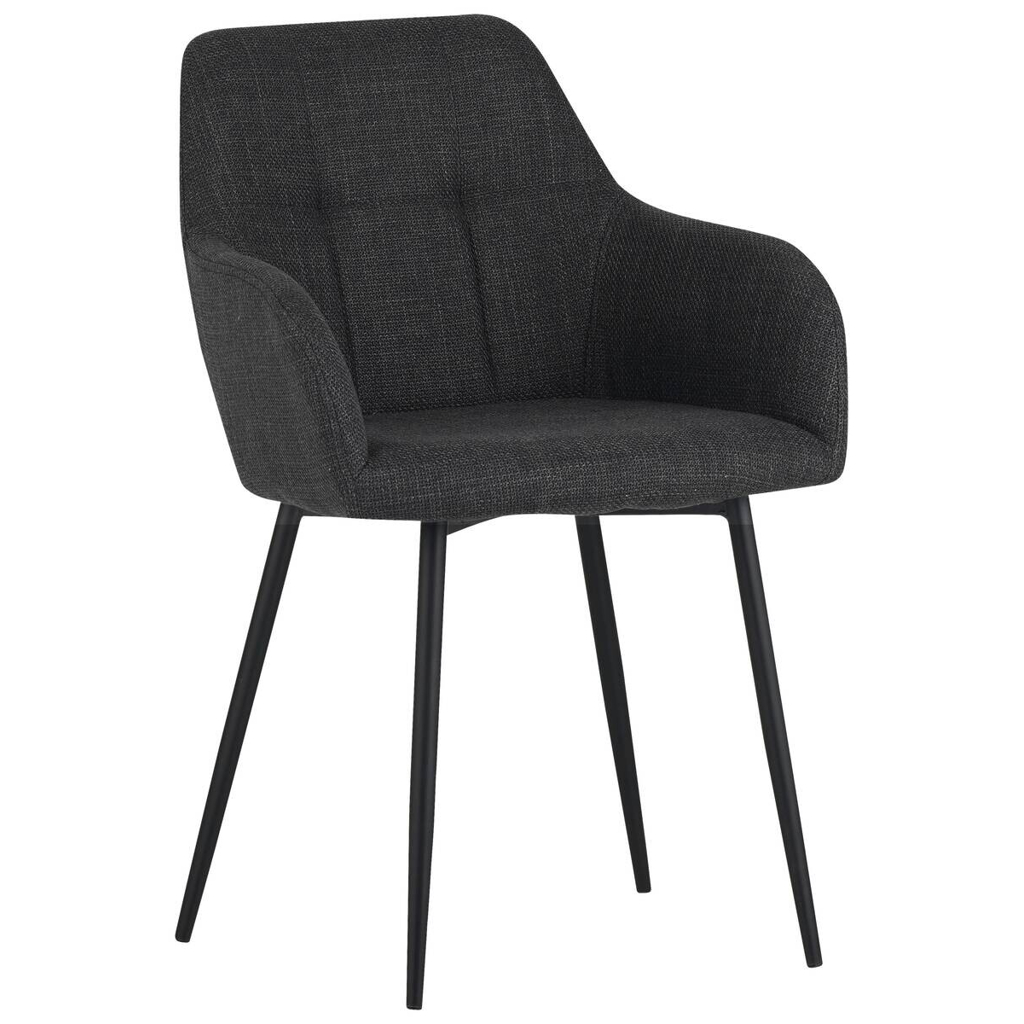 Armlehnstuhl Maria, 2er-Set anthrazit Microfaser Webstoff B/H/T: ca. 55x84x61 cm