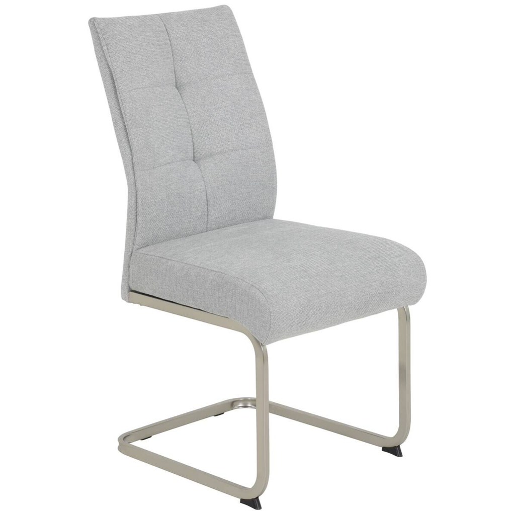 Schwingstuhl Ines, 4er-Set grau Metall Microfaser Webstoff B/H/T: ca. 50x99x66 cm