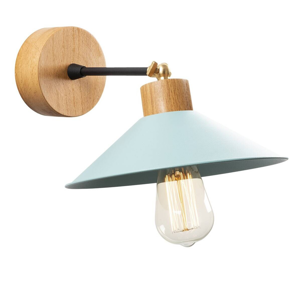 Opviq Wandleuchte türkis Eisen B/H/L: ca. 24x20x24 cm E27 1 Brennstellen