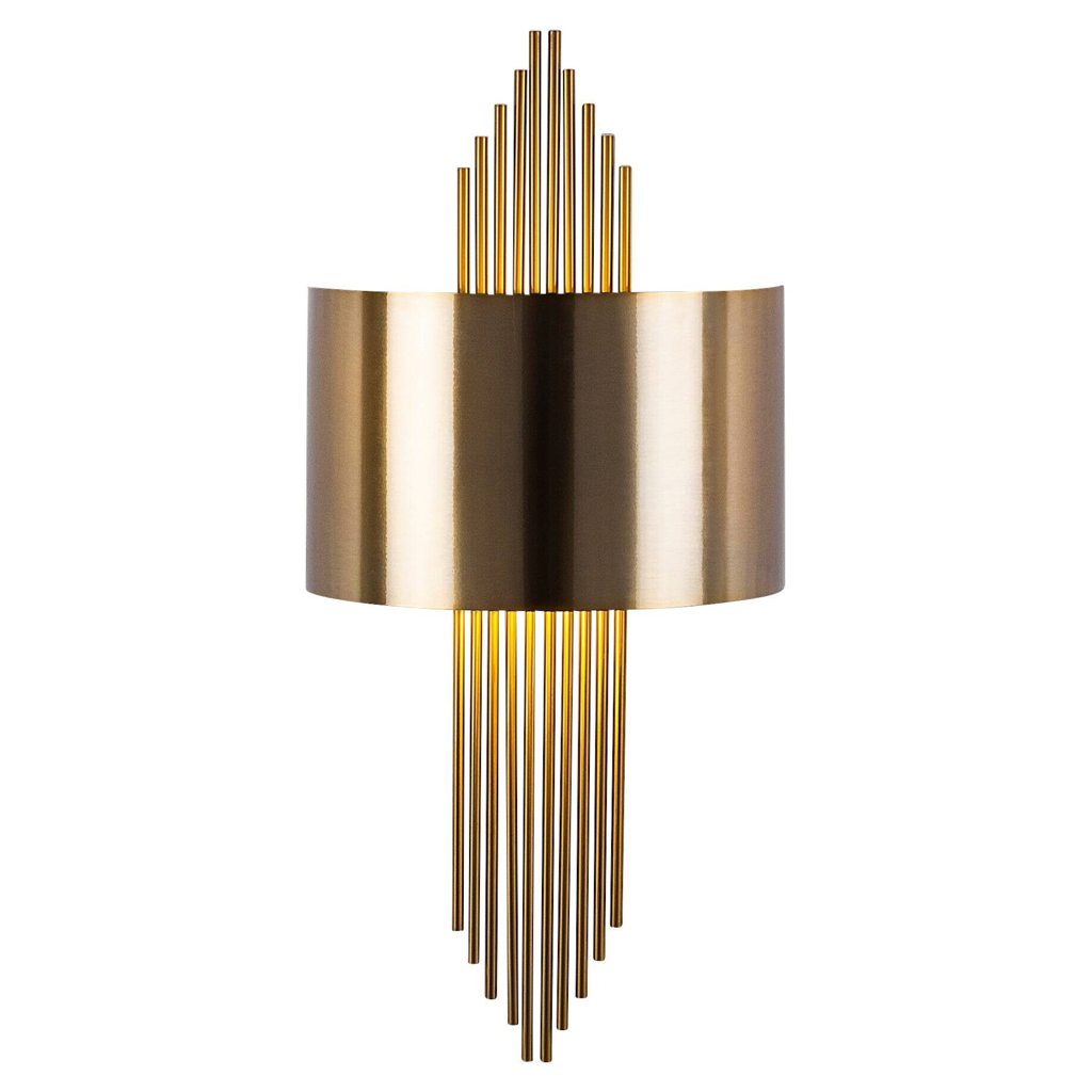 Opviq Wandleuchte Ringel bronze Eisen B/H/T/L: ca. 10x22x10x75 cm E27 1 Brennstellen