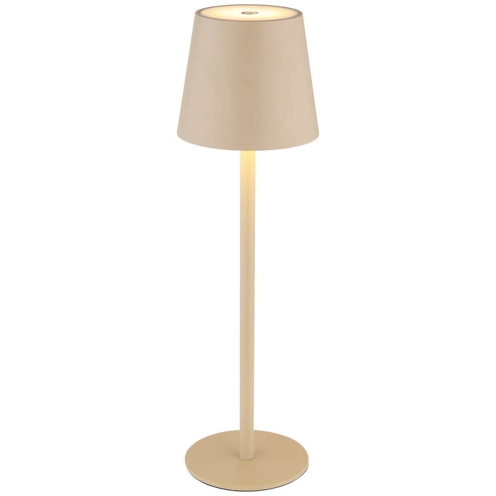 GLOBO LED-Tischleuchte Opal sand Kunststoff Metall H/D: ca. 36x10,6 cm