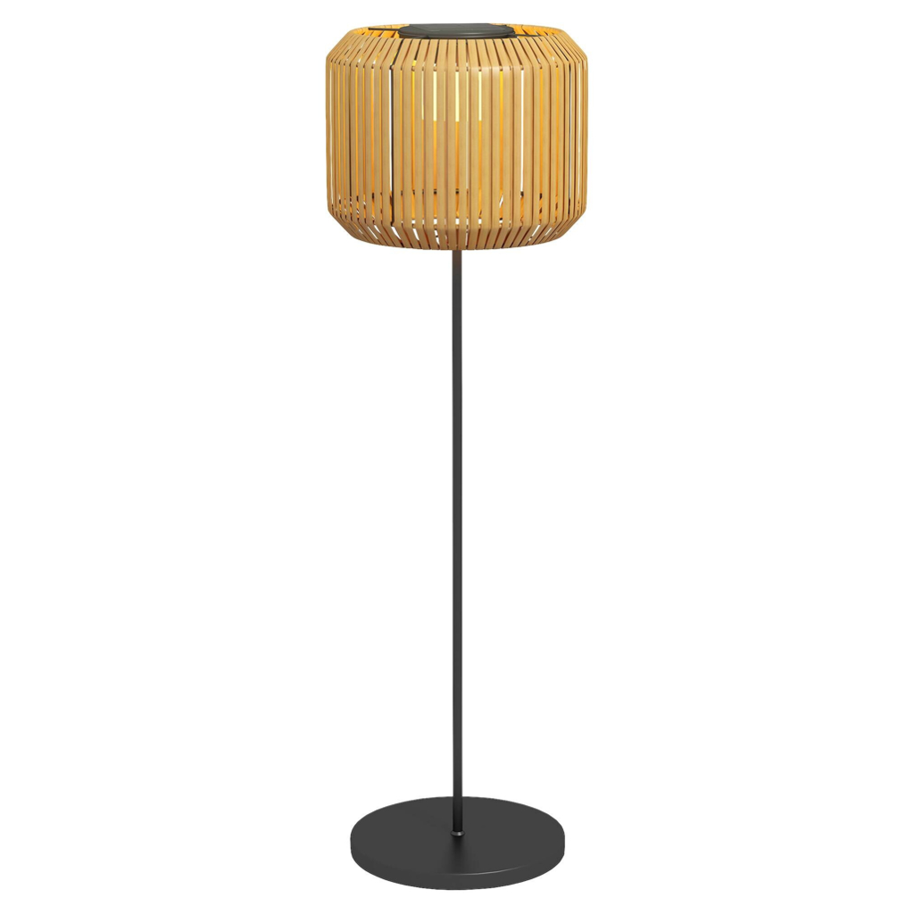 Solarleuchte 867-152V00YL gelb Edelstahl Polyrattan B/H/L: ca. 34x34x130 cm