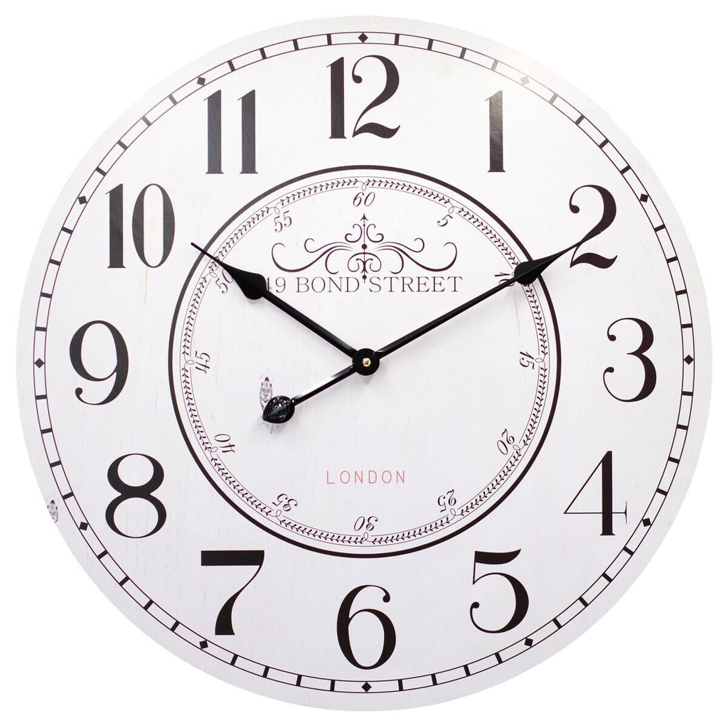 Wanduhr weiß D: ca. 60 cm