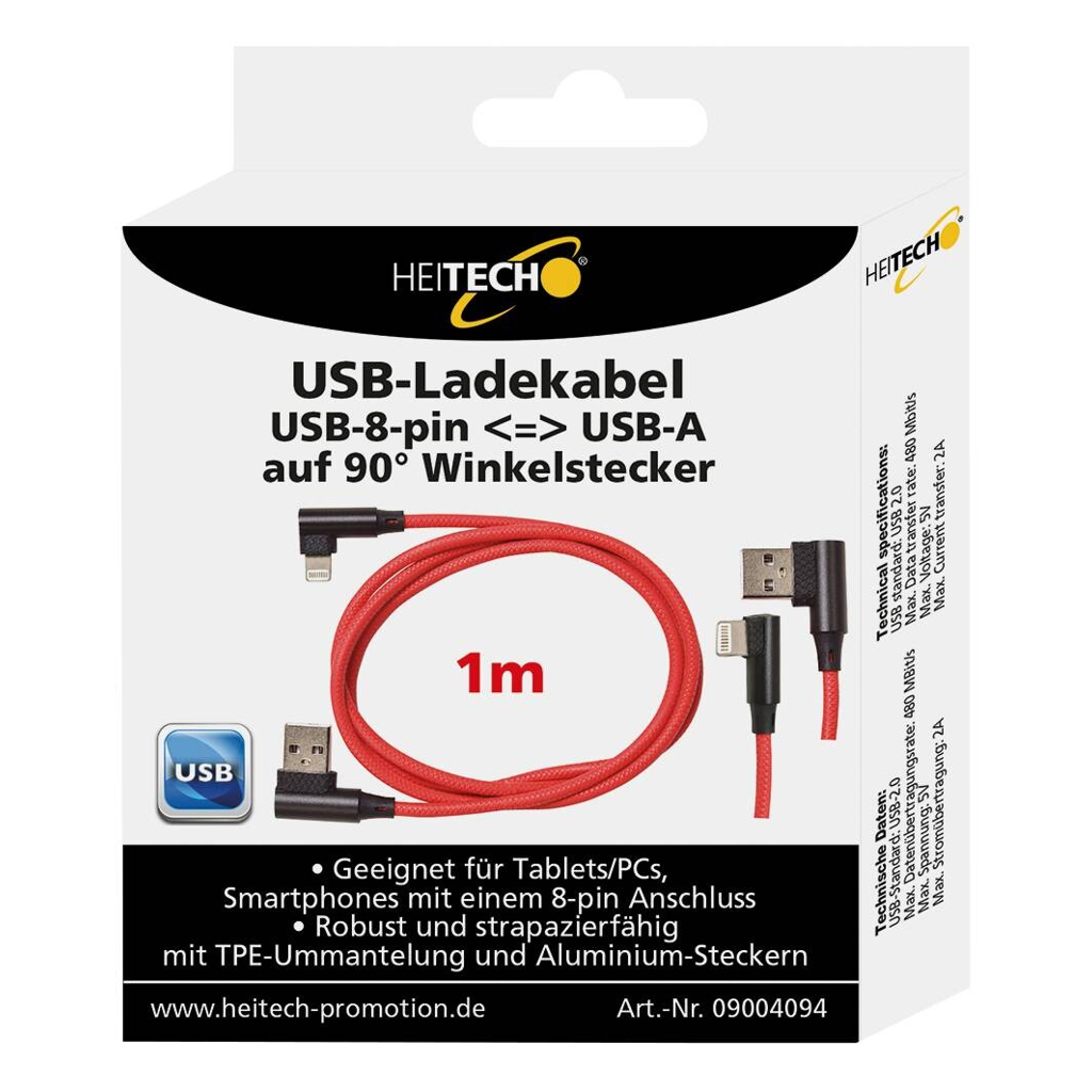 Heitech Ladekabel 09004094 rot