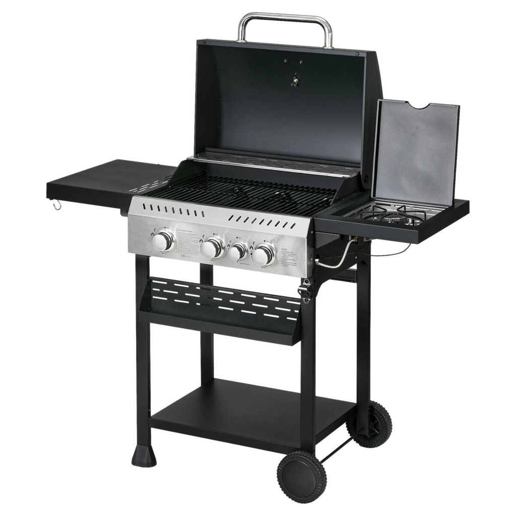 Outsunny Gasgrill Edelstahl B/H/L: ca. 52x101x123 cm