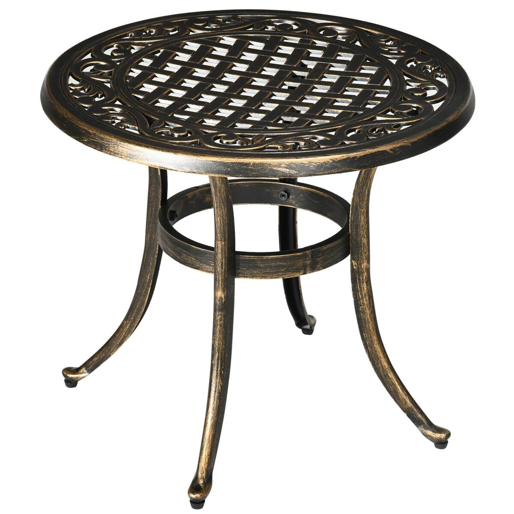 Outsunny Balkontisch bronze Aluminium B/H/L: ca. 60x52,5x60 cm
