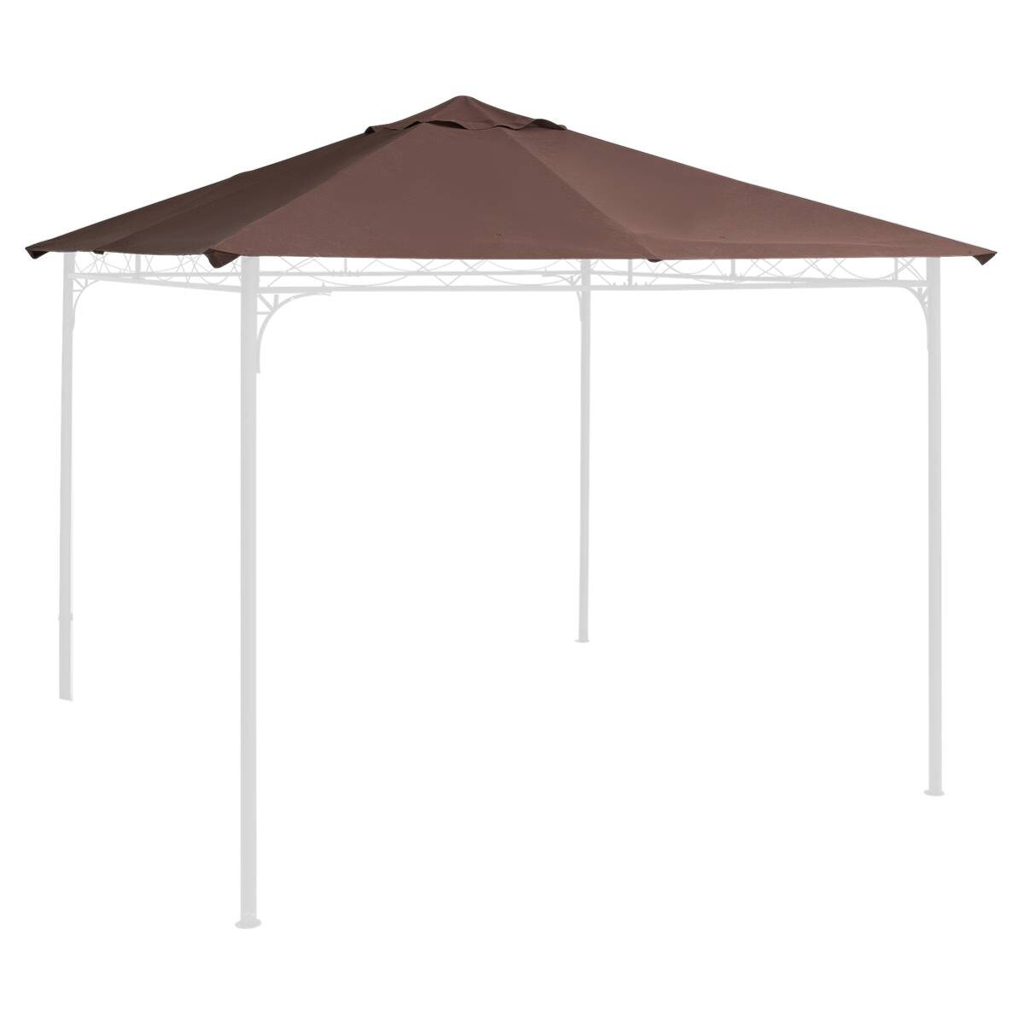 Outsunny Ersatzdach für Pavillon braun Polyester-Mischgewebe B/L: ca. 300x300 cm