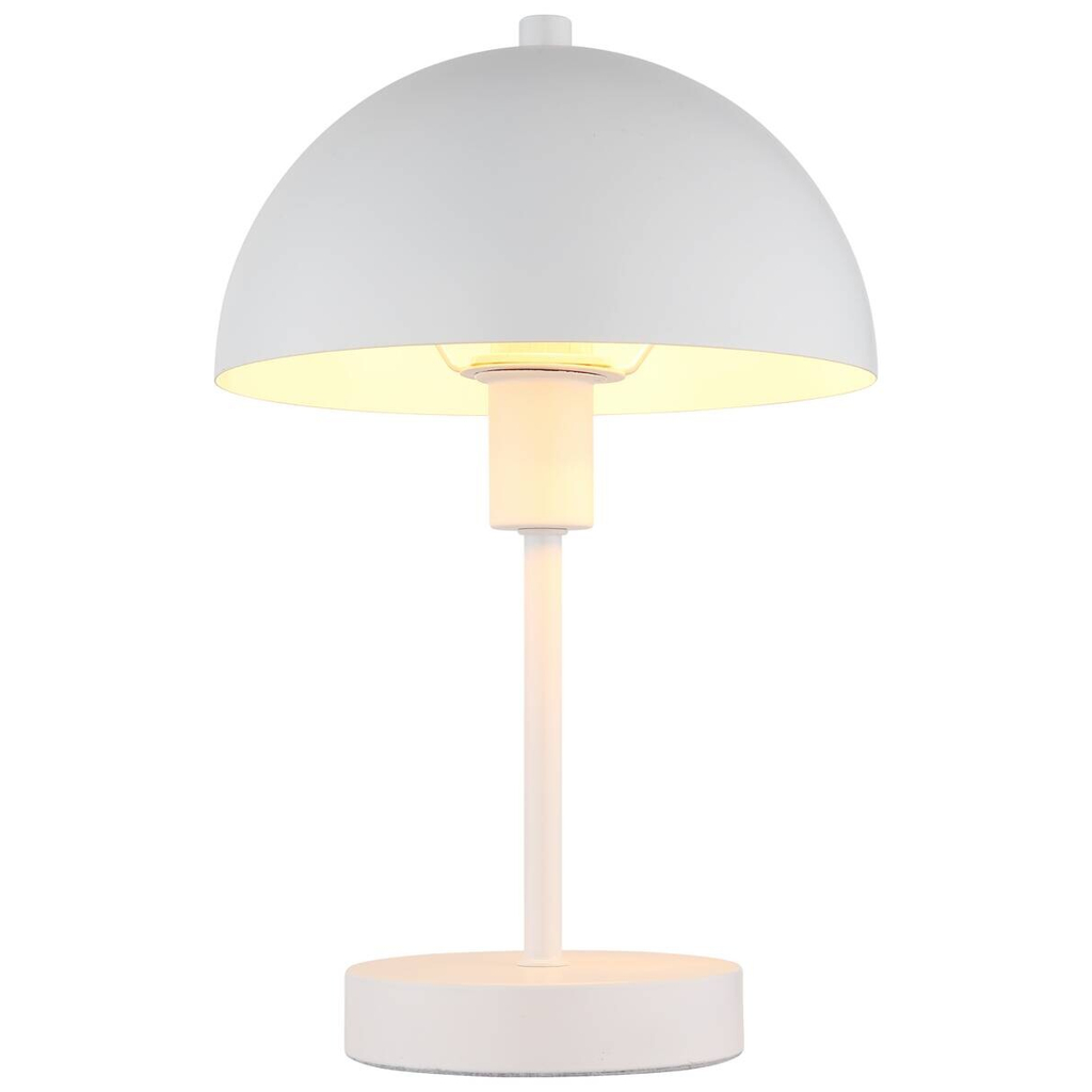 GLOBO Tischleuchte Atoma weiß Metall H/D: ca. 31x20 cm E14 1 Brennstellen