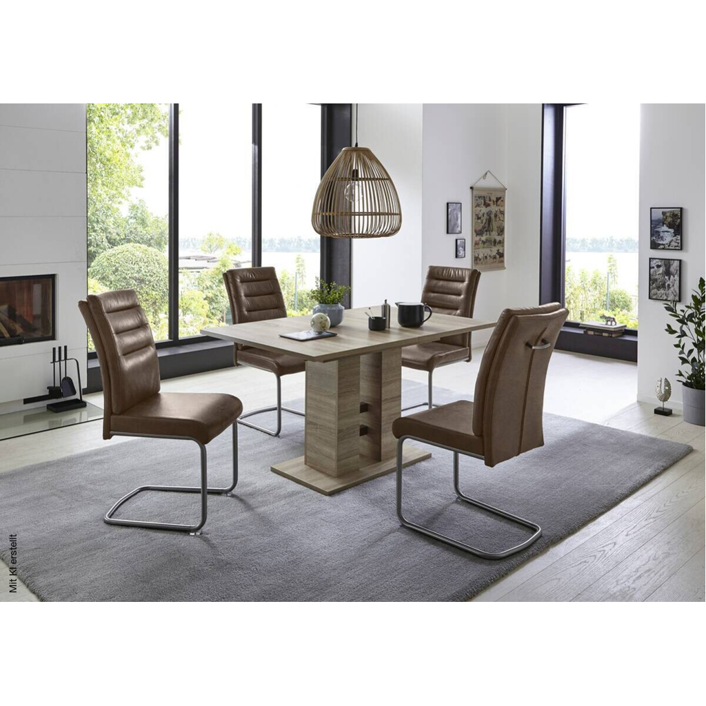 Essgruppe Paula III schlamm Microfaser B/H/T: ca. 220x76x90 cm