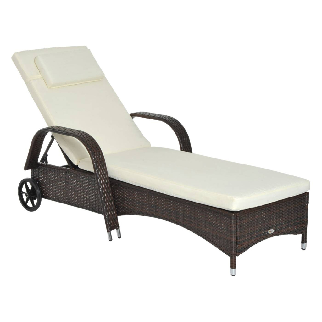 Sonnenliege braun Metall B/H/L: ca. 73x103x200 cm