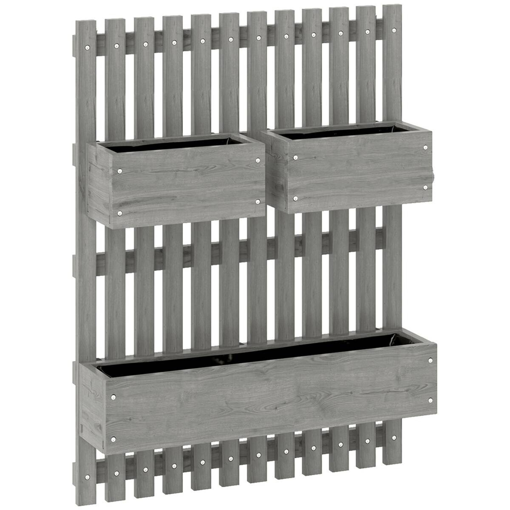 Outsunny Hochbeet grau B/H/T/L: ca. 16x80x16x60 cm