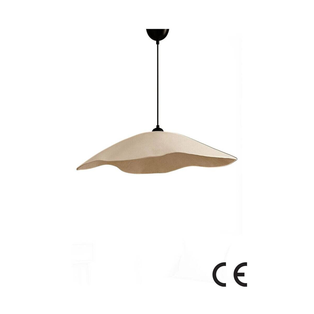 Opviq Pendelleuchte beige gold Metall B/H/T/L/D: ca. 59x65x59x59x59 cm E27 1 Brennstellen