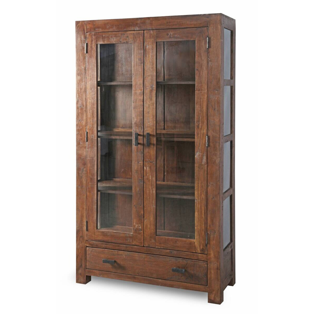 Vitrine Genua Akazie dunkel B/H/T: ca. 100x175x40 cm