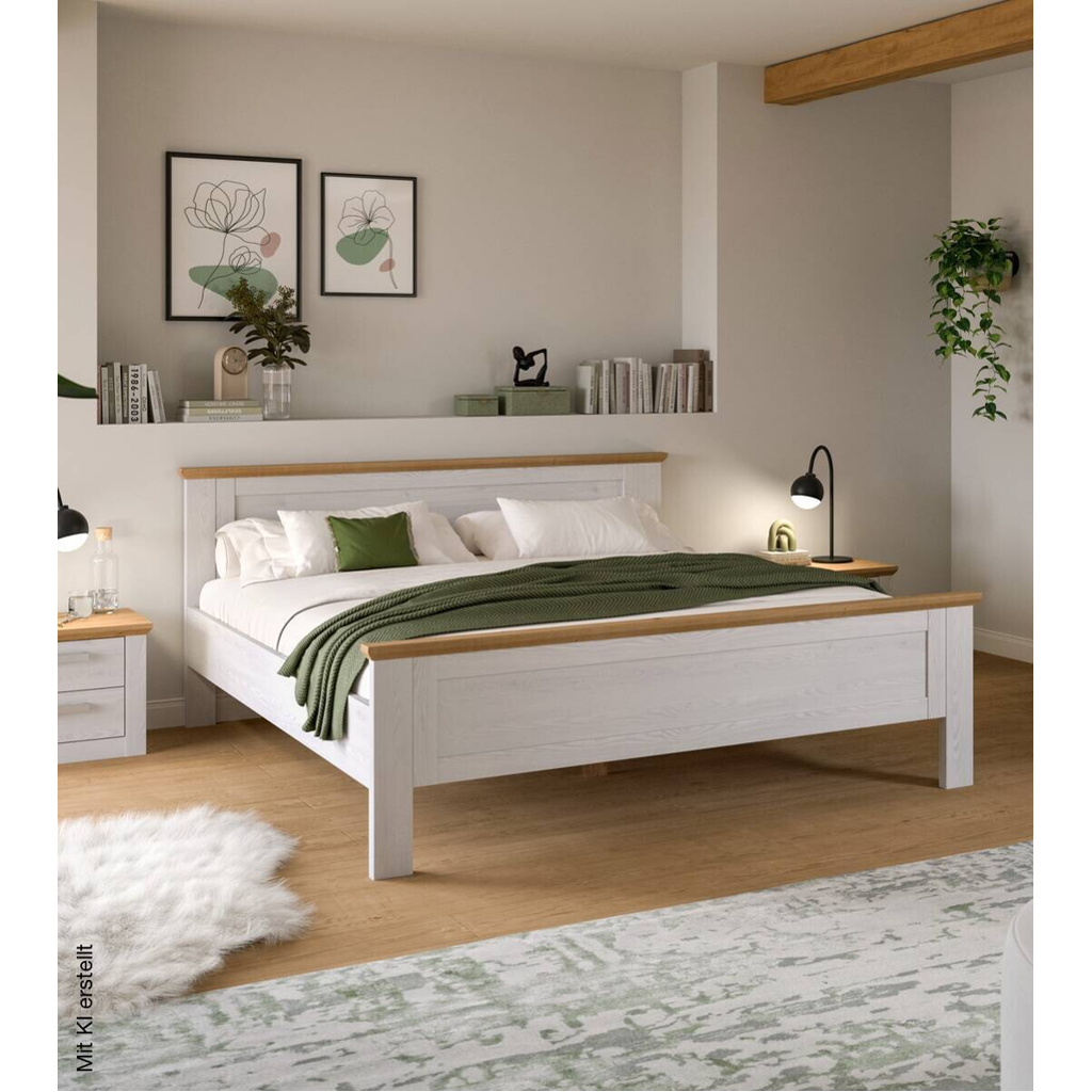 Bett VERONA Sibiu Lärche Nachbildung Eiche Artisan Nachbildung