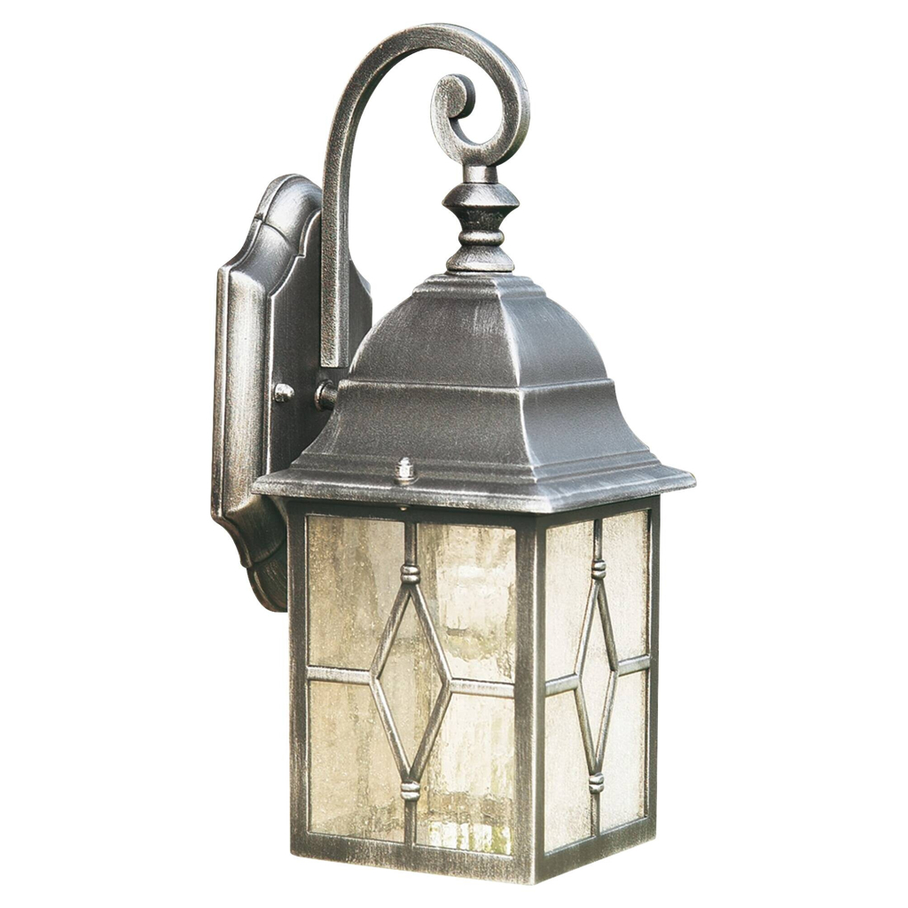 Searchlight Außenleuchte Genoa schwarz Stahl Glas B/H/T: ca. 15x33x18 cm E27 1 Brennstellen