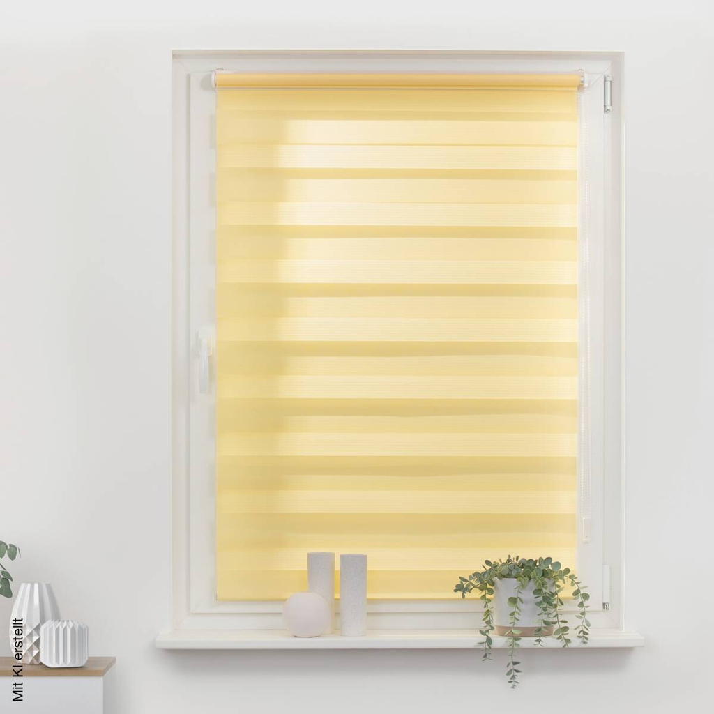 LICHTBLICK Doppelrollo Duo gelb B/L: ca. 55x150 cm