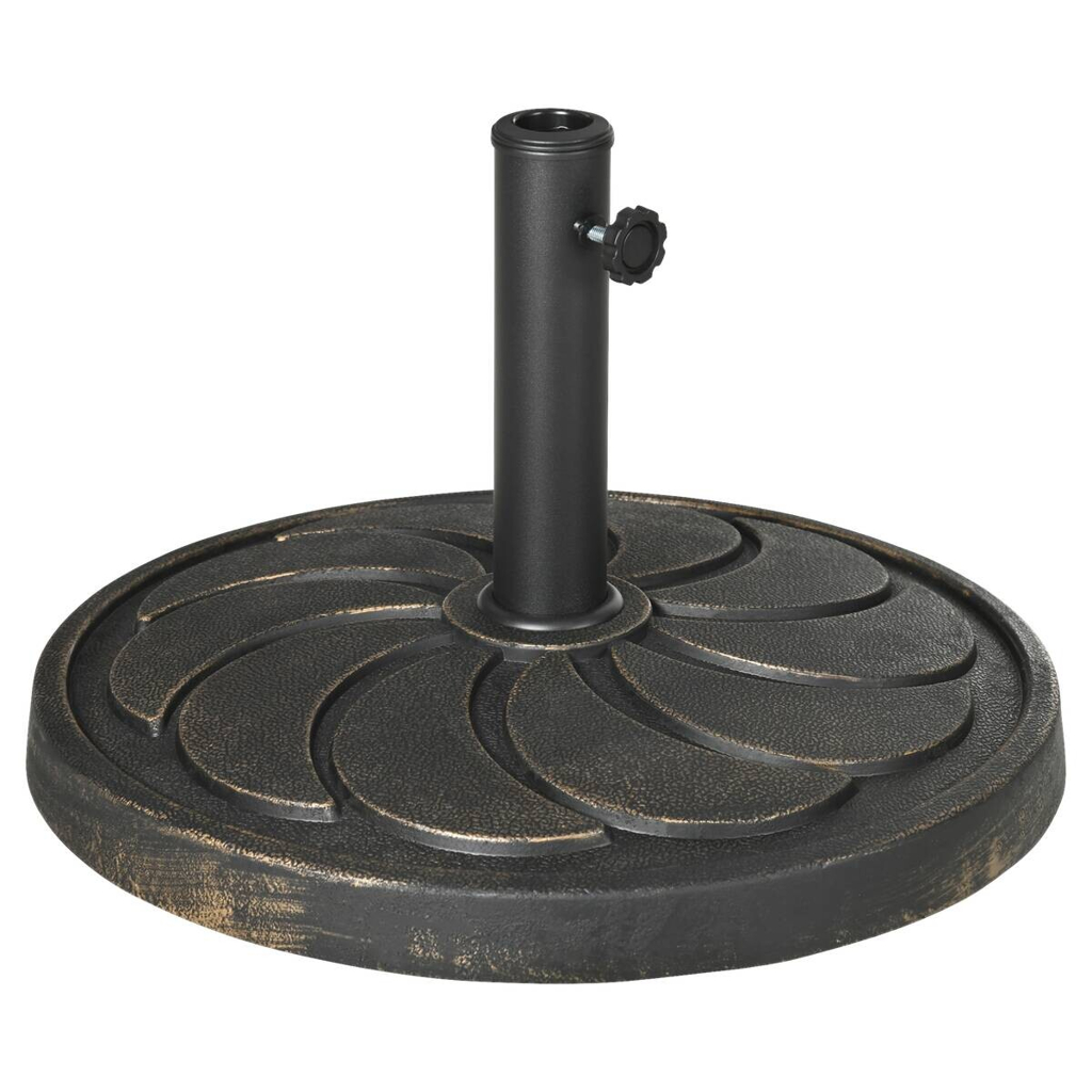 Outsunny Schirmständer bronze Polypropylen B/H/L: ca. 53,5x53,5x33 cm
