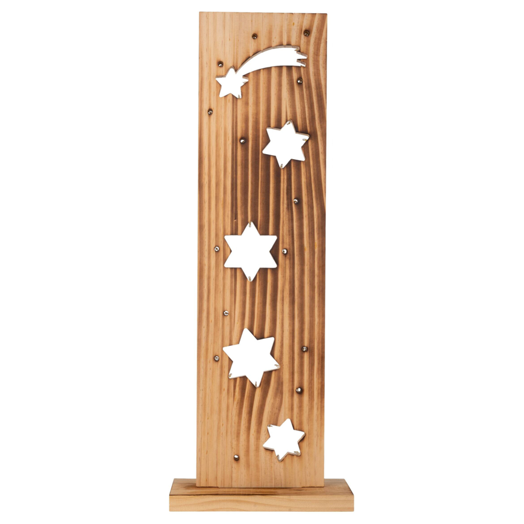 Näve Leuchten LED-Dekoleuchte natur Holz B/H/T: ca. 11x60x21,5 cm
