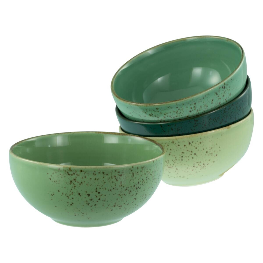 CreaTable Schüssel-Set Nature Collection Green Life grün Steinzeug