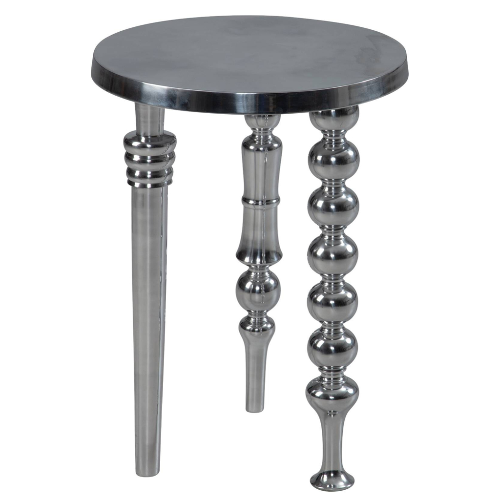Beistelltisch silber B/H/T: ca. 44x44x63 cm