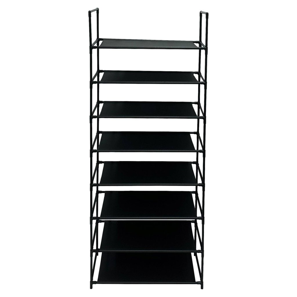 Schuhregal schwarz Metall B/H/L: ca. 60x104x28 cm