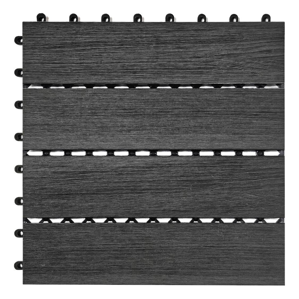 POCOline Terrassenfliese WPC, 6 Stück im Paket grau B/L: ca. 30x30 cm