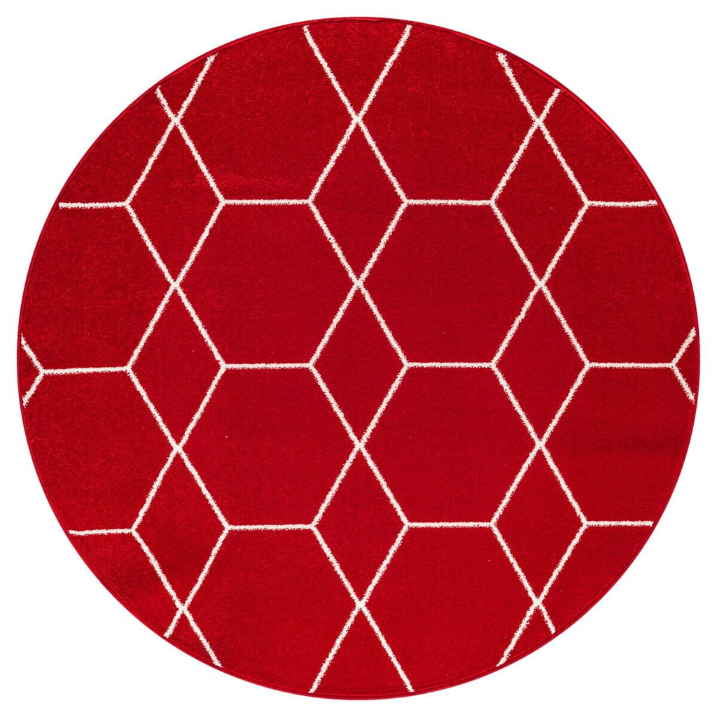 Sanat Teppich Trellis rot B/L: ca. 120x120 cm