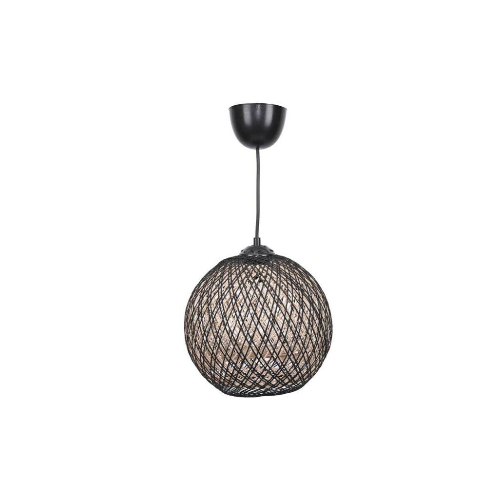 Opviq Pendelleuchte schwarz creme B/H/T/L: ca. 22x55x24x22 cm E27 1 Brennstellen