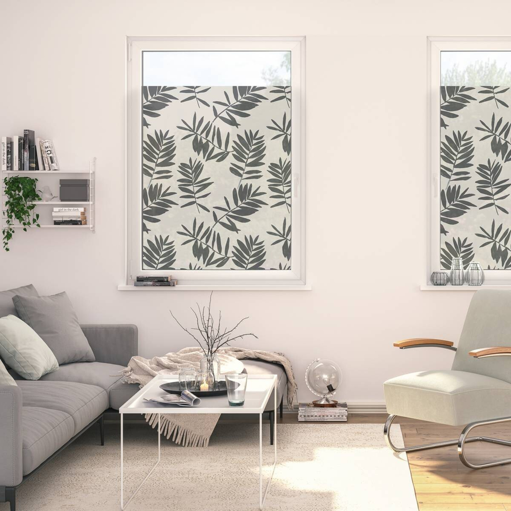 LICHTBLICK Fensterfolie Watercolor Blätter Watercolor schwarz B/L: ca. 100x180 cm