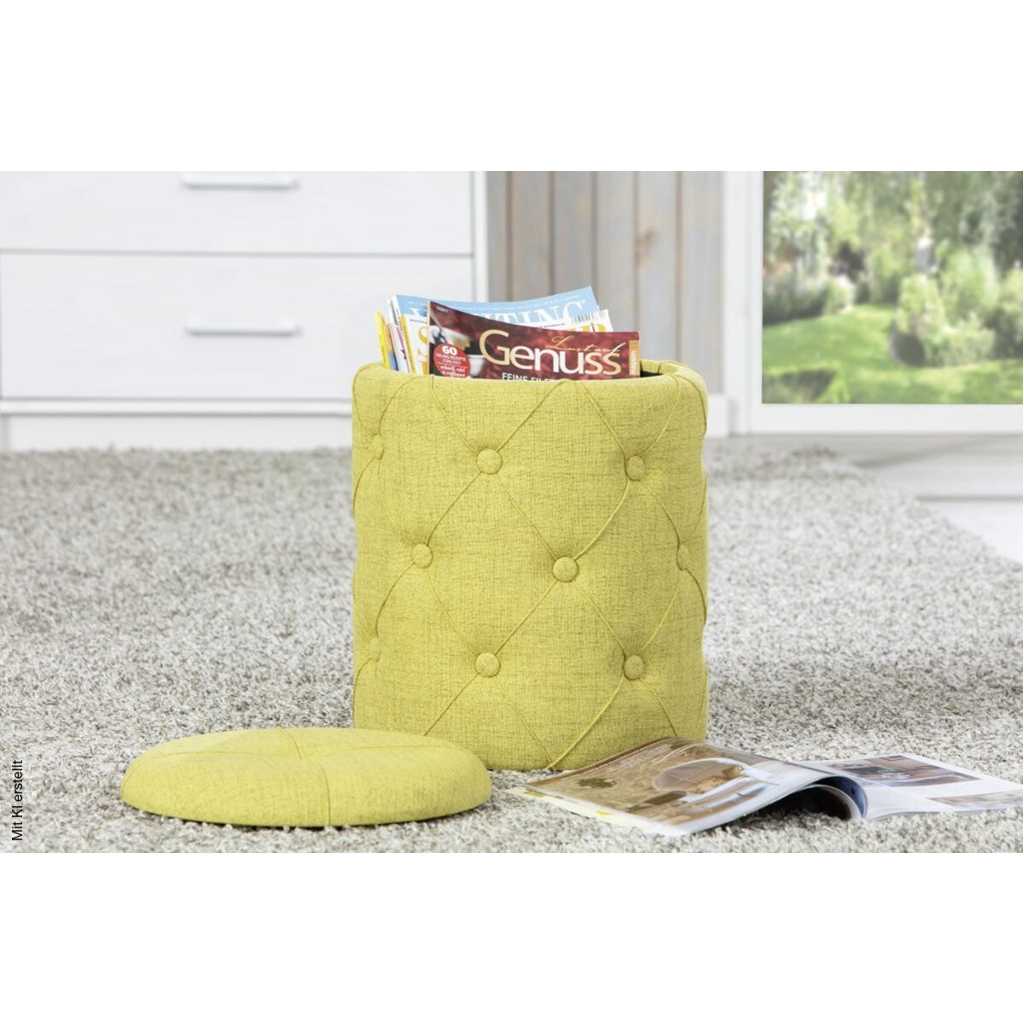Inter Link Hocker Yapak gelb MDF B/H/T: ca. 34x40x34 cm