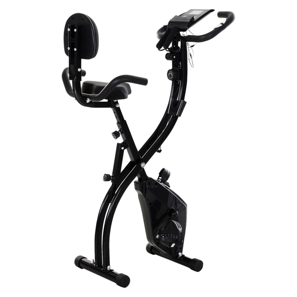 HOMCOM Fahrradtrainer schwarz Stahl