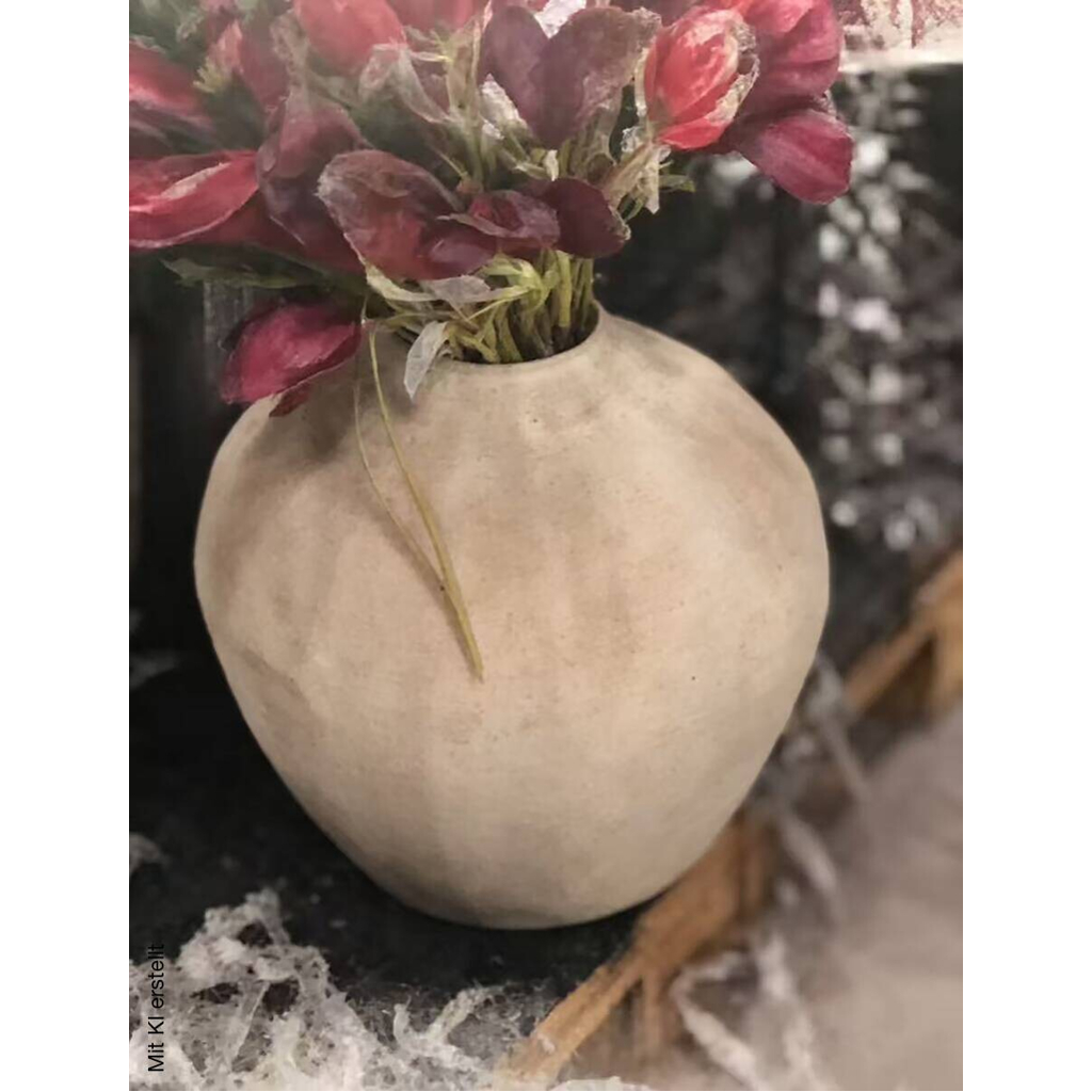 POCOline Vase sand Keramik H/D: ca. 30x25 cm
