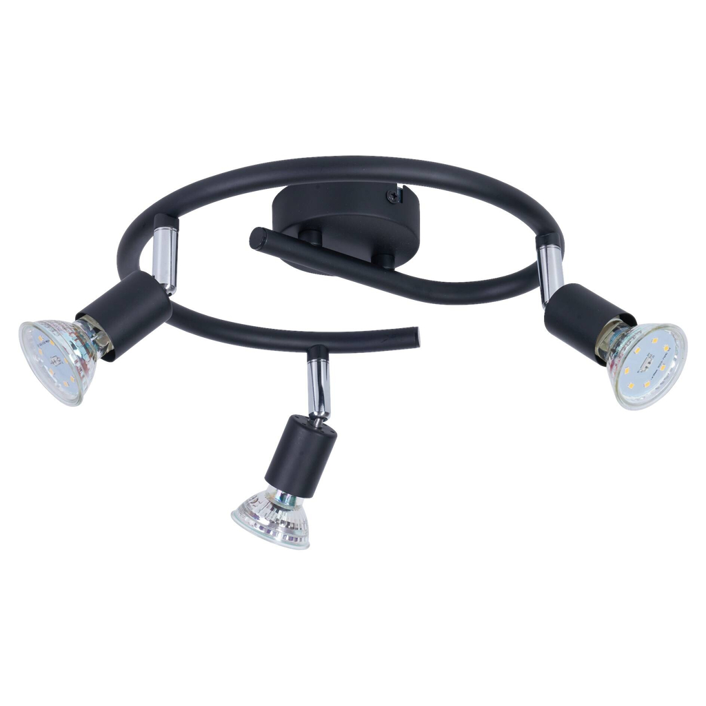POCOline LED-Spotspirale 3-flg. Boris schwarz B/H/L: ca. 25x10x25 cm 3 Brennstellen